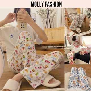 QUẦN DÀI CARTOON Unisex BST01  ❤️ Quần dài thun hoạt hình nam nữ Unisex NHIỀU MẪU đi chơi mặc nhóm Molly Fashion
