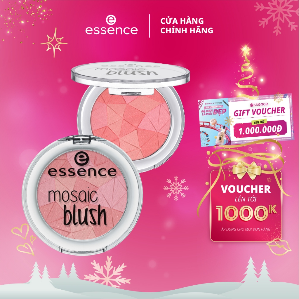 Phấn má hồng Essence Mosaic Blush 20 All You Need Is Pink 3 màu trong 1 lấp lánh 4,5g