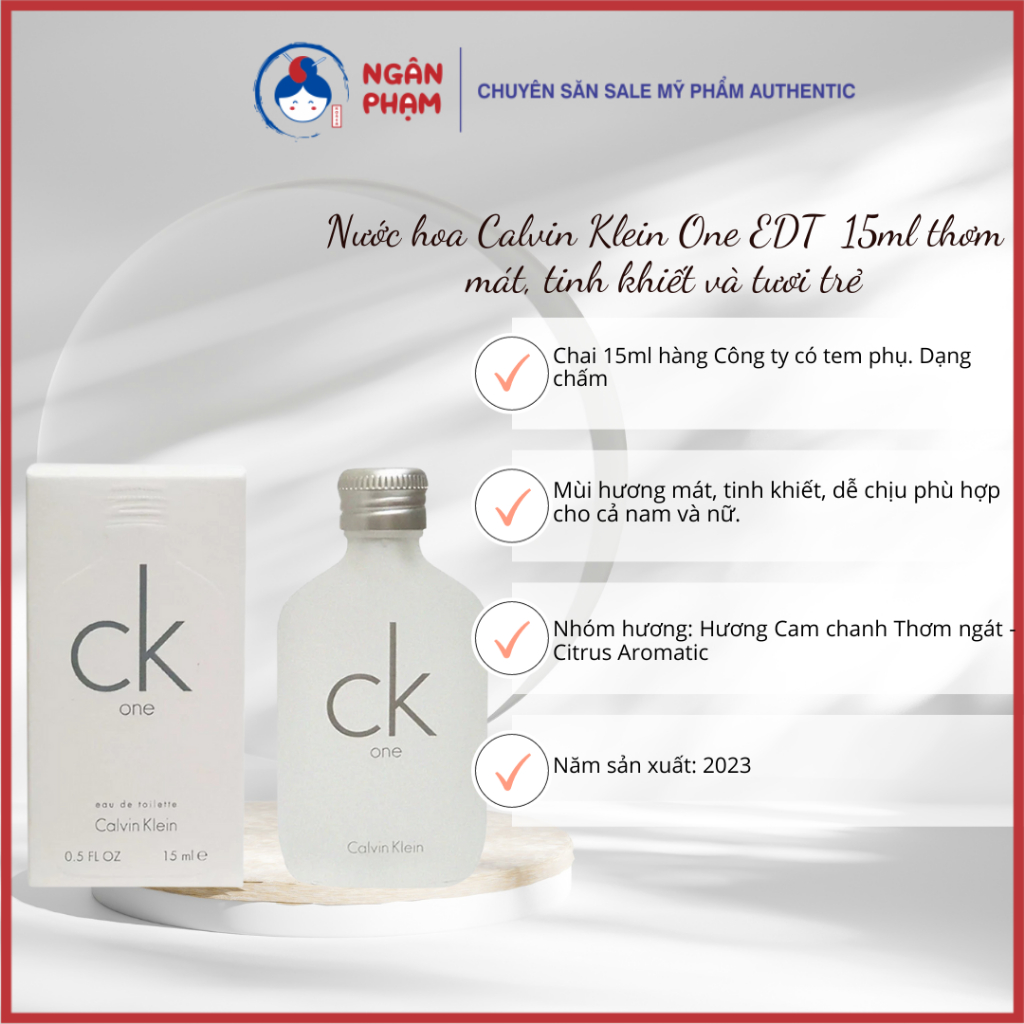 Nước hoa Calvin Klein One EDT 15ml