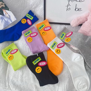 SET 2 ĐÔI VỚ CỔ TRUNG MẶT CƯỜI KÈM TAG
