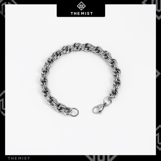 Vòng tay Titan xích đan xoắn lớn 7mm unisex , lắc tay thời trang nam, nữ hiphop không gỉ The Mist Studio