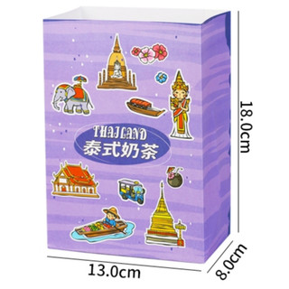 [ Set 100 túi ] Túi giấy đựng trà sữa túi