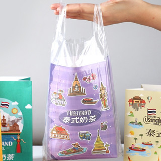 [ Set 100 túi ] Túi giấy đựng trà sữa túi