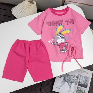 Bộ thun ngố lứng bé gái, size 23-48kg