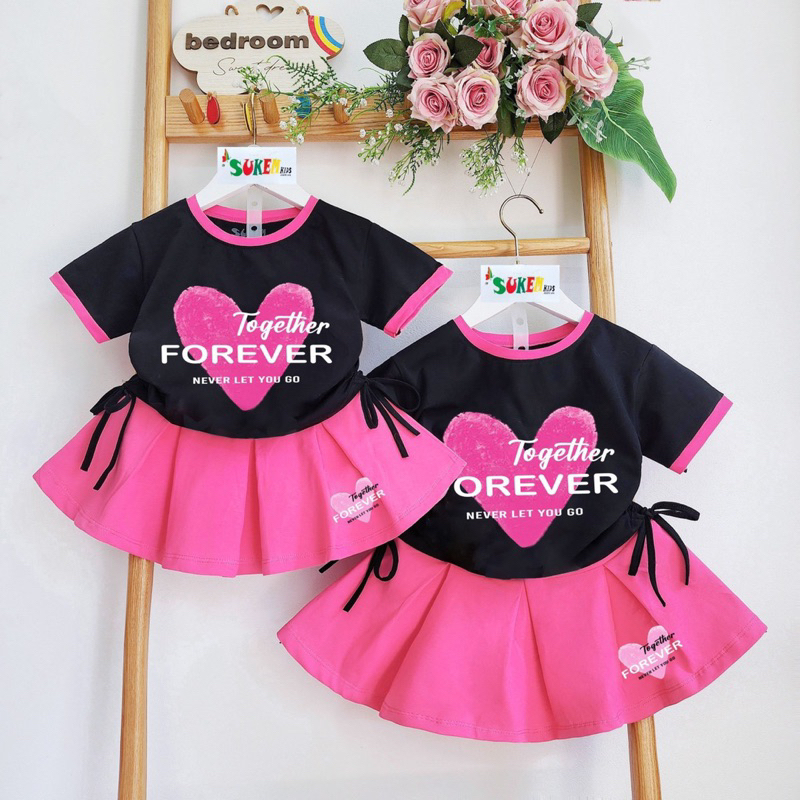 Set chân váy bé gái 10-40ki