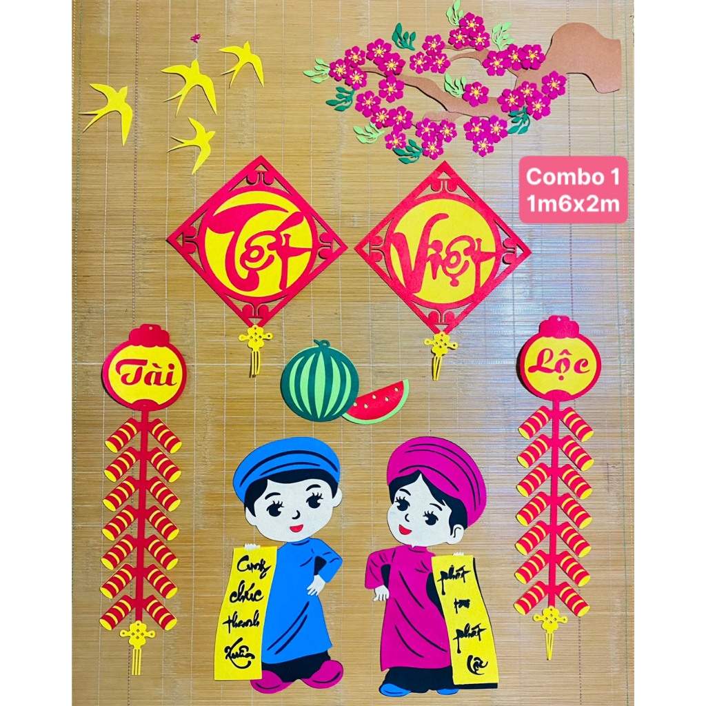 TRANG TRÍ TẾT Câu đối, Bánh chưng, Khay mứt - CHỦ ĐỀ TẾT