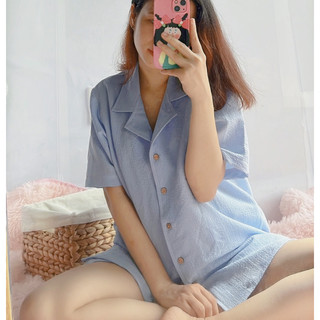 Bộ pyjama đũi xốp cao cấp pastel