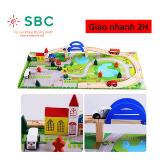 Đồ chơi SBC - Mô hình giao thông thành phố - Đồ chơi gỗ lắp ráp và chạy xe