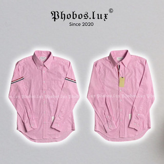 Áo sơmi tb hồng vải oxford chuẩn- line tay/ line ngực - ảnh thật ở cuối