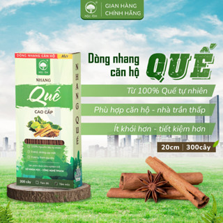 Nhang Quế Cao Cấp Mộc Lâm 20cm 300cây Nhang Sạch Ít Khói ,Thơm Dịu Nhẹ Dùng Cho Căn Hộ Chung Cư