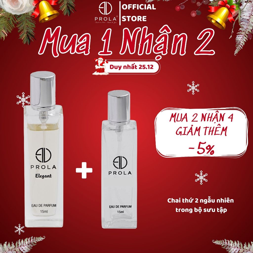 Nước Hoa Nữ PROLA Elegant Mùi Hương Cuốn Hút, Sang Trọng, Phong Cách Nữ Tính, Dịu Dàng, Cuốn Hút PL06 - Dạng xịt 15ml