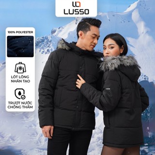 Áo khoác phao Parka nam siêu ấm LUSSO lót lông dày dặn ấm áp (LPK01-22A) Thời trang mùa thu đông có mũ lông