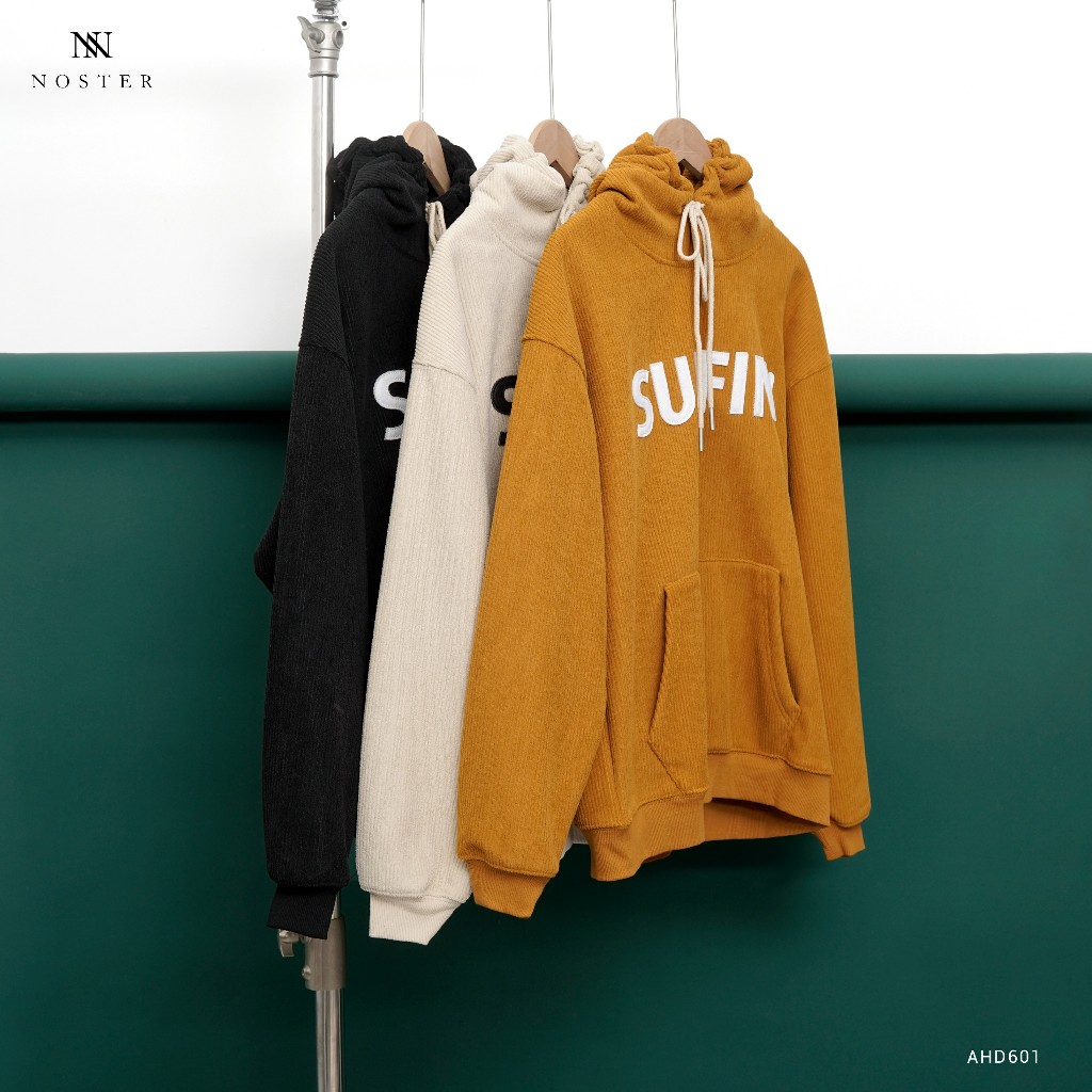 Áo Hoodie Sufin, chất nhung tăm, có trần bông giữ ấm tốt - Thương hiệu Noster AHD601