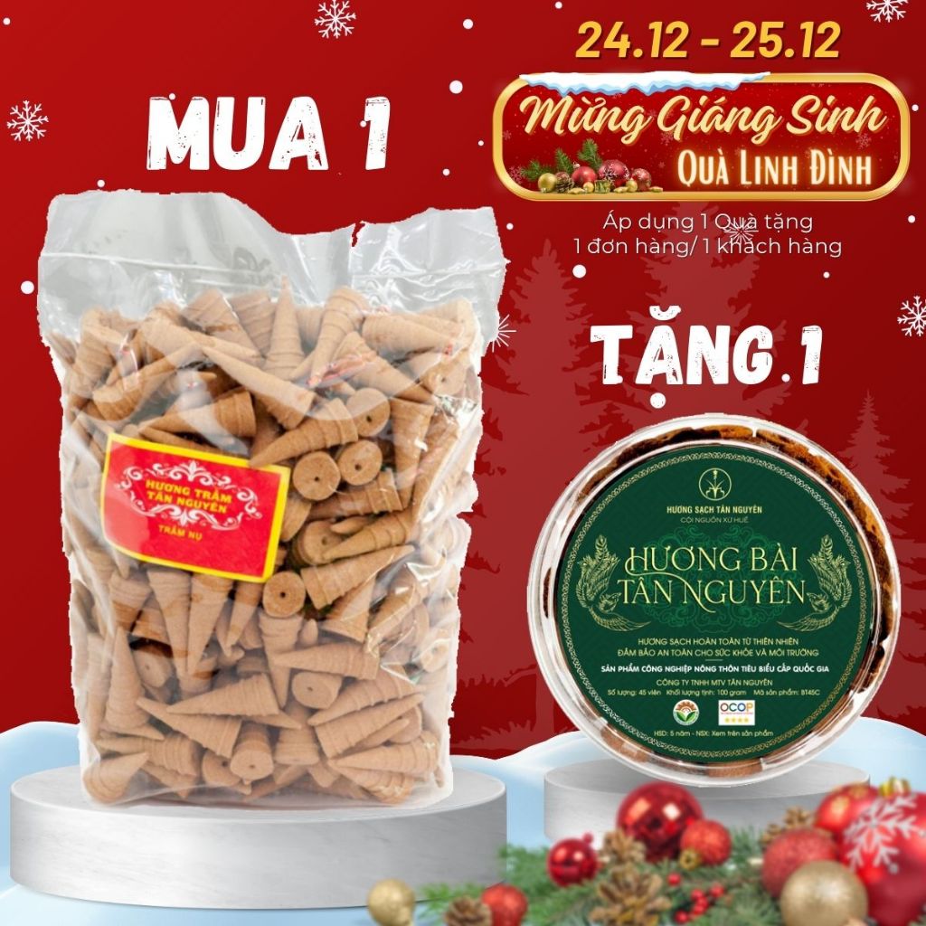 Trầm hương xông nhà Tân Nguyên, nụ trầm hương cao cấp, hương trầm túi 500g tiết kiệm - Hương Sạch Tân Nguyên