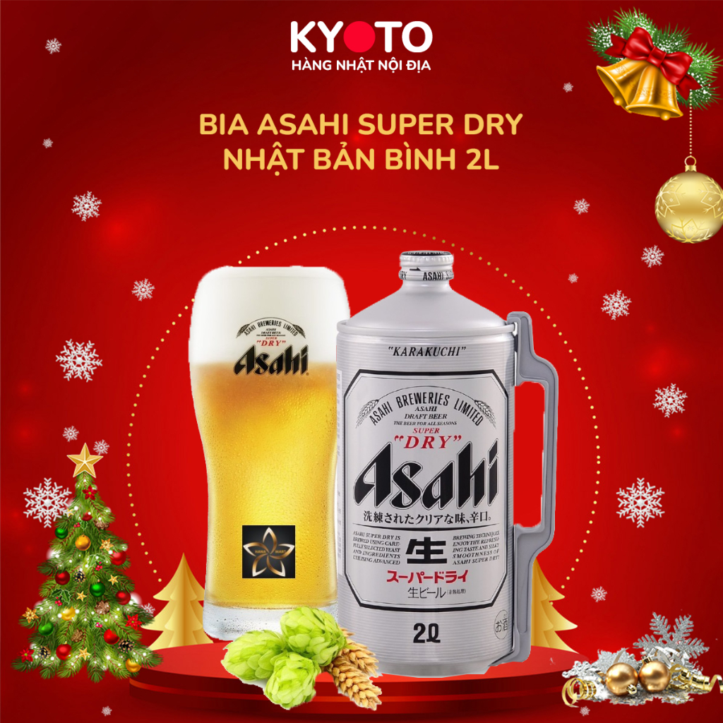 Bia Asahi Super Dry Nhật Bản bình 2L