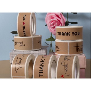 ✨✨tem_tem dán chữ " thank you" >_ sticker niêm phong hộp giấy