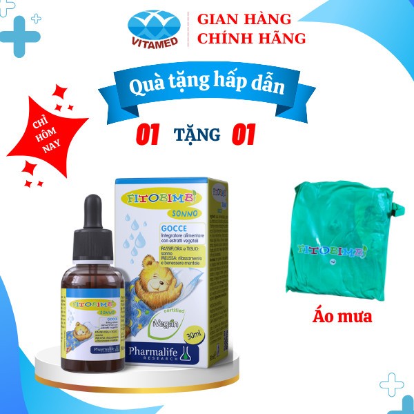 [Mua 1 tặng 1] Siro Fitobimbi Sonno - Giúp Bé Ngủ Ngon Chai 30ml