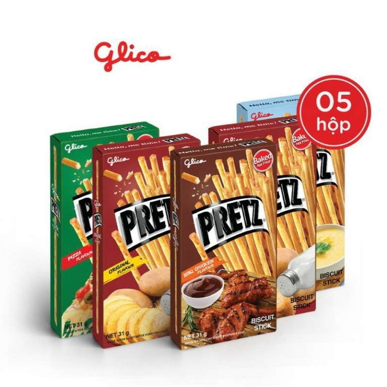 Bánh Pretz Glico Nhật Bản đủ vị 31g