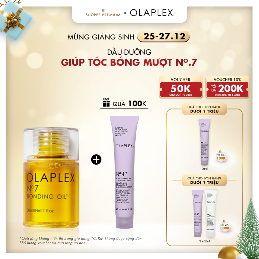Dầu dưỡng giúp tóc bóng mượt và chắc khỏe Olaplex No.7 Bonding Oil 30ml