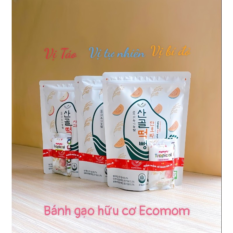 Bánh gạo hữu cơ cho bé ăn dặm từ 6 tháng ecomom và bebecook hàn quốc date - ảnh sản phẩm 2