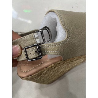 xuồng da thật, đế cói 7cm(35-39)