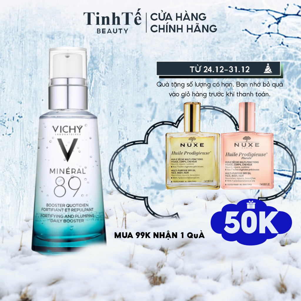 Dưỡng Chất Giàu Khoáng Chất Vichy Mineral 89 Giúp Da Sáng Mịn Và Căng Mượt 30ml