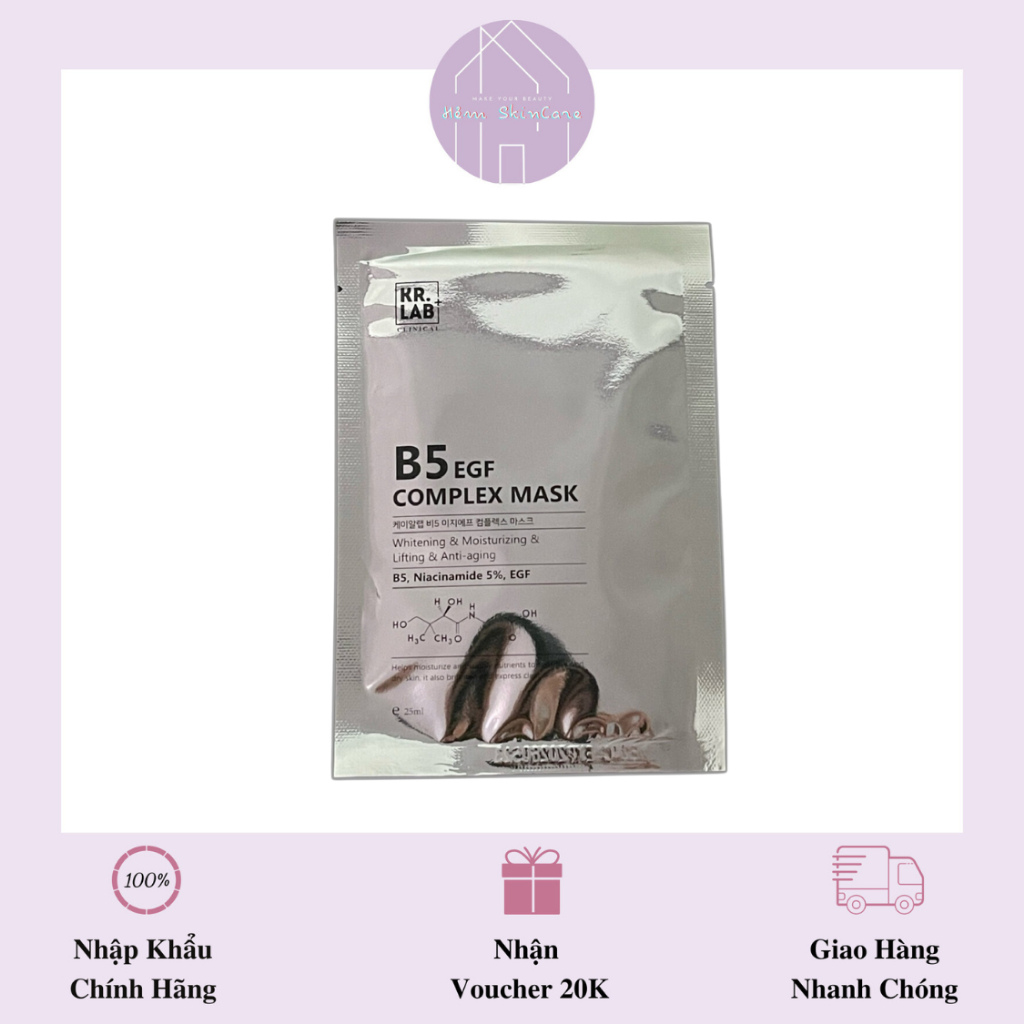 Kr.Lab B5 EGF Complex Mask - Mặt Nạ Dưỡng Ẩm Phục Hồi (10 miếng)