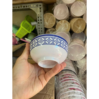 10 Chén cơm meka phíp ( bông ngẫu nhiên). Chén cơm nhựa nâu, trắng melamine các mẫu