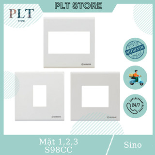 Mặt 1,2,3 thiết bị vuông ( Mặt 1,2,3 lỗ vuông ) S98CC1X, S98CC2X, S98CC3X Sino dòng S98CC