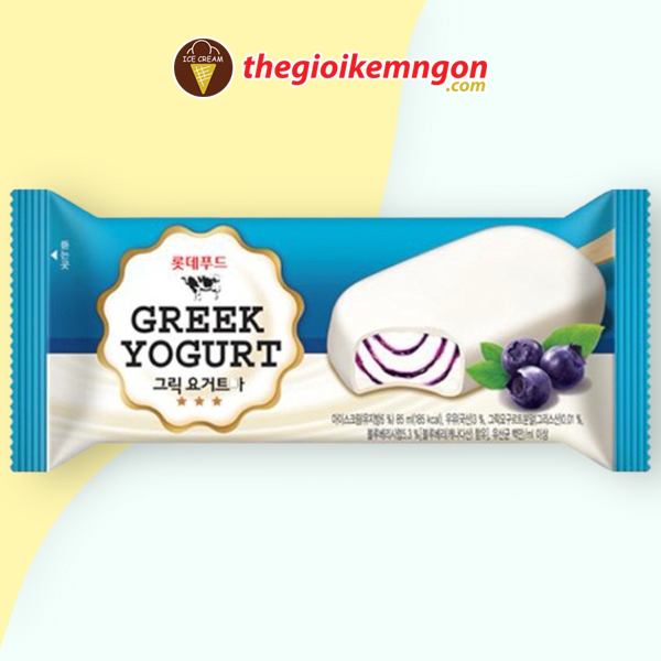 Kem sữa chua Hy Lạp việt quất Hàn Quốc Lotte Greek Yogurt Blueberry (85ML)