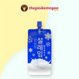 Kem túi tuyết sữa Hàn Quốc Lotte Snow Ice Milk Shake (160ML)