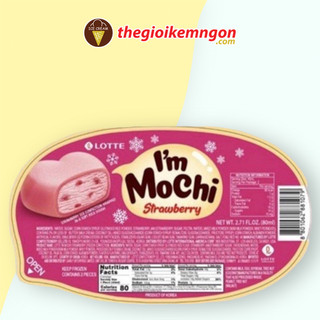 Kem mochi dâu tây Hàn Quốc Lotte I'm Mochi Strawberry (90ML)