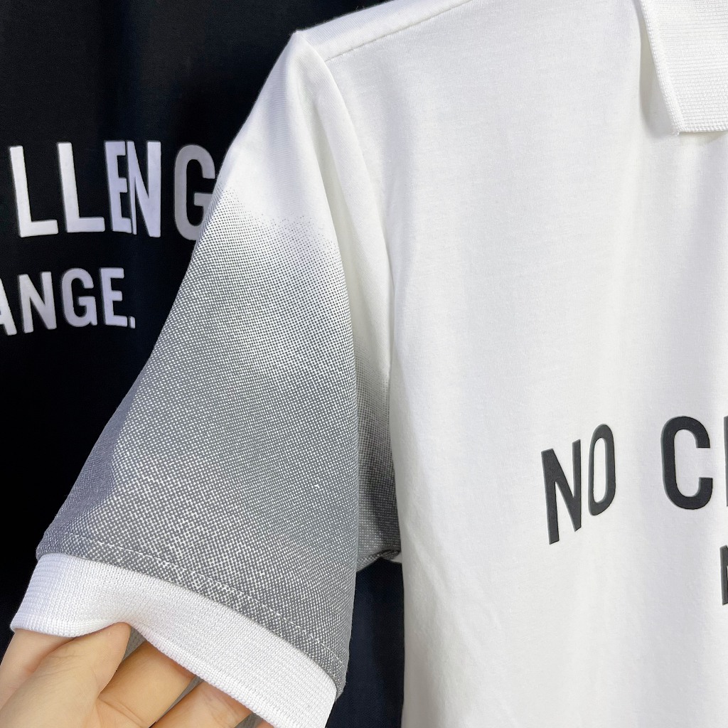 Áo thun nam POLO có cổ tay ngắn vải cotton co giãn 4 chiều dày mịn thoáng khí 2 màu trắng đen cao cấp-AHFASHION