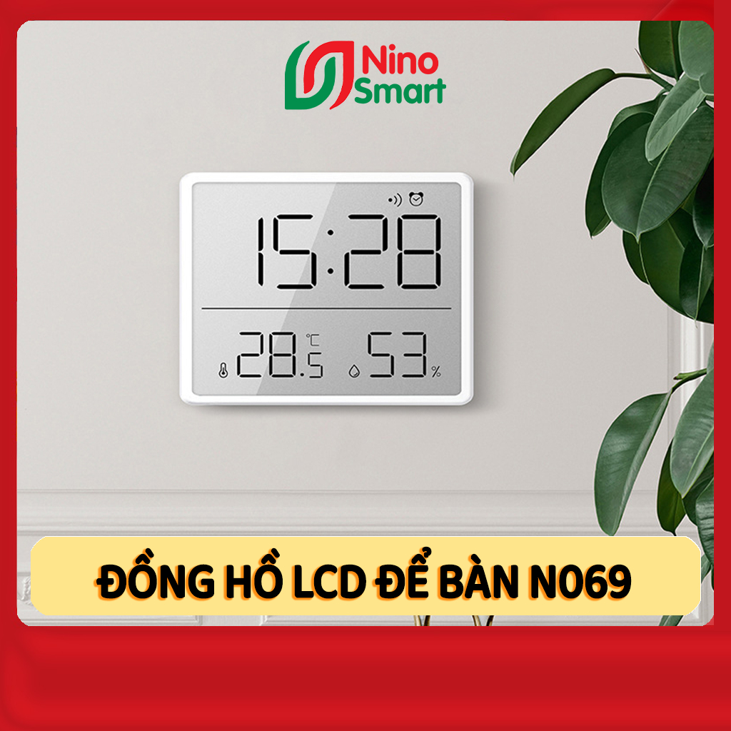 Đồng hồ LED để bàn, Đồng hồ treo tường đo nhiệt độ, độ ẩm, báo thức đa chức năng