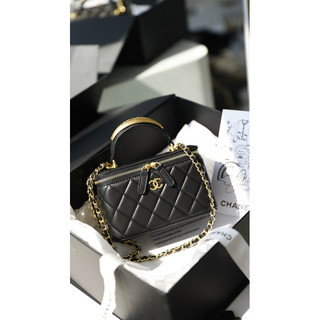 Túi xách Cha.nel vanity size 18cm chất da bê fullbox