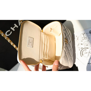 Túi xách Cha.nel vanity size 18cm chất da bê fullbox
