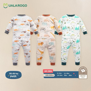 UALAROGO - Bộ dài tay vải modal mềm mát cho bé