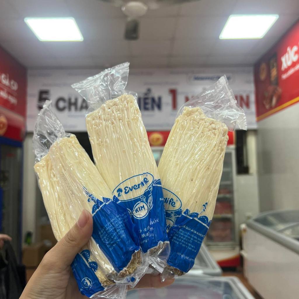 Nấm kim châm tươi Everlife gói 150g/ nấm sạch chất lượng ATVSTP [HN giao hàng hỏa tốc] - Ảnh 4