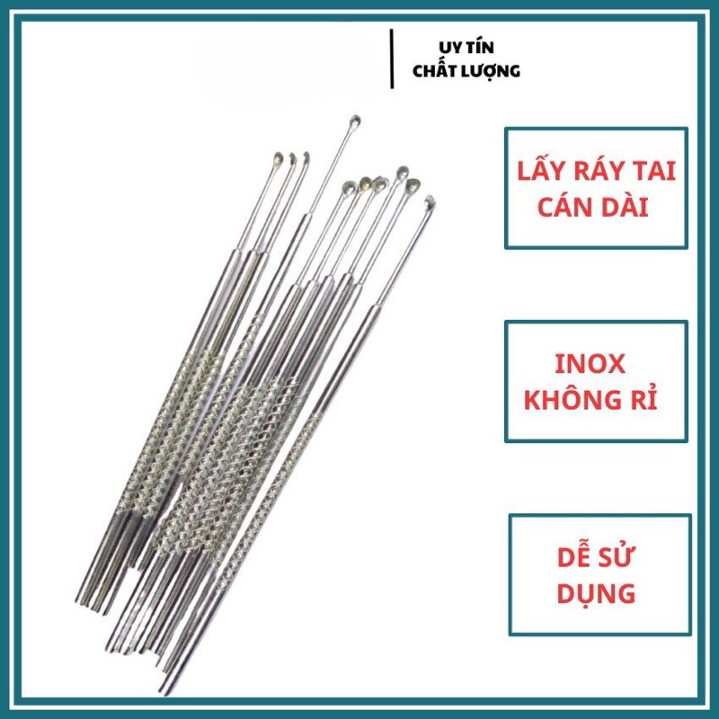 Cây móc lỗ tai inox, móc ráy tai loại tốt