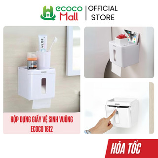 Hộp đựng giấy vệ sinh ECOCO vuông 1612