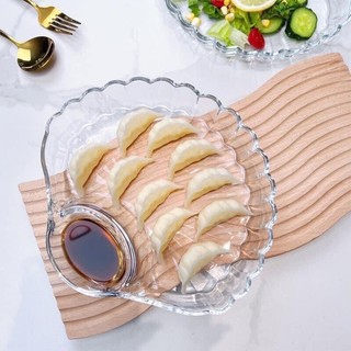 Đĩa thủy tinh hình sò cao cấp, dĩa sò – dày dặn xịn đẹp, dĩa thuỷ tinh, dĩa decor bàn ăn