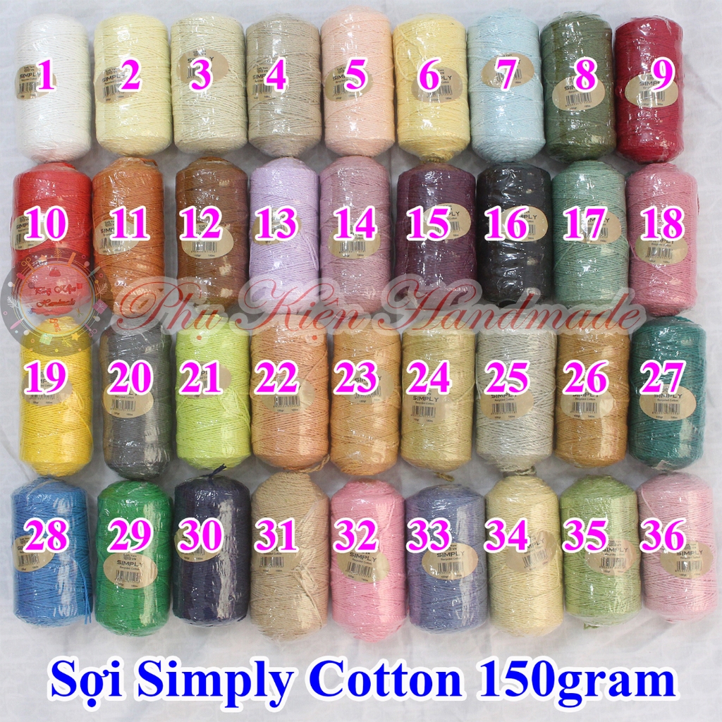Sợi simply cotton (41k/cuộn/150 gram)
