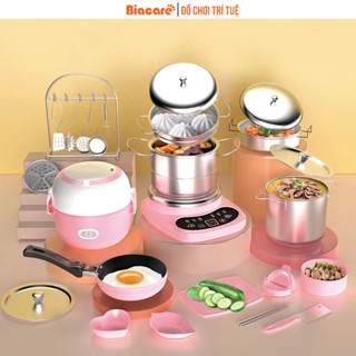 Đồ chơi nấu ăn mini, Gian bếp nấu ăn thu nhỏ chất liệu Inox 304 cho bé nấu ăn thật bằng bếp điện như đầu bếp