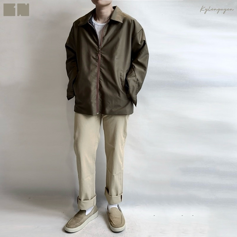 ÁO KHOÁC DÂY KÉO - ĐEN & NÂU