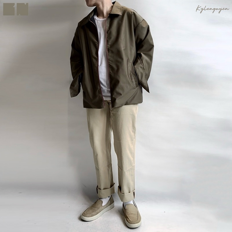 ÁO KHOÁC DÂY KÉO - ĐEN & NÂU