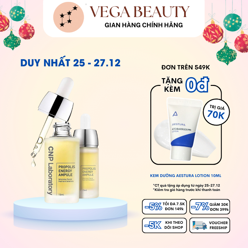 Tinh Chất Serum Keo Ong CNP Laboratory Propolis Energy Ampule 15ml cấp ẩm, phục hồi hiệu quả cao