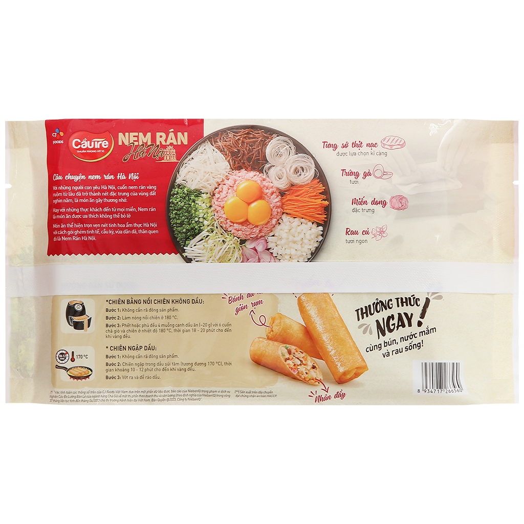 Nem rán Hà Nội thịt đặc biệt Cầu Tre gói 300g [HN giao hoả tốc] - Ảnh 3