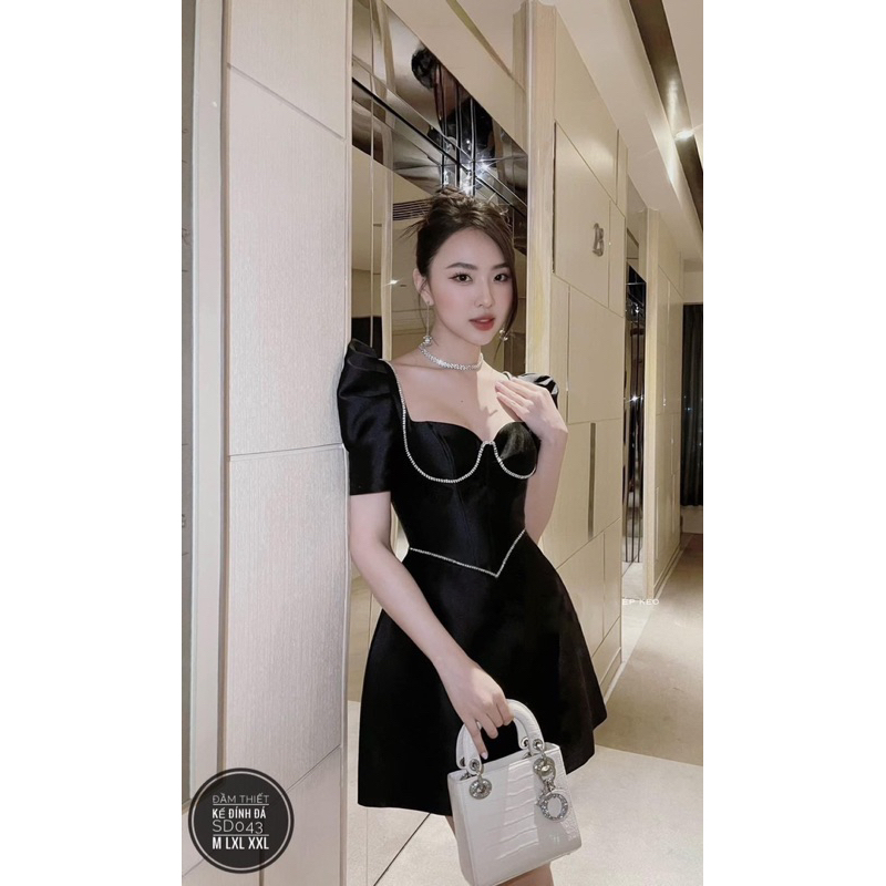 [Bigsize Thiên Nhiên] ĐẦM TAFTA ĐÍNH ĐÁ BIGSIZE