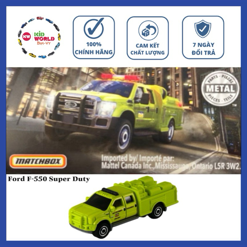 Xe mô hình Matchbox Box Cảnh sát Ford F-550 Super Duty 22/100. Tỷ lệ 1:64.