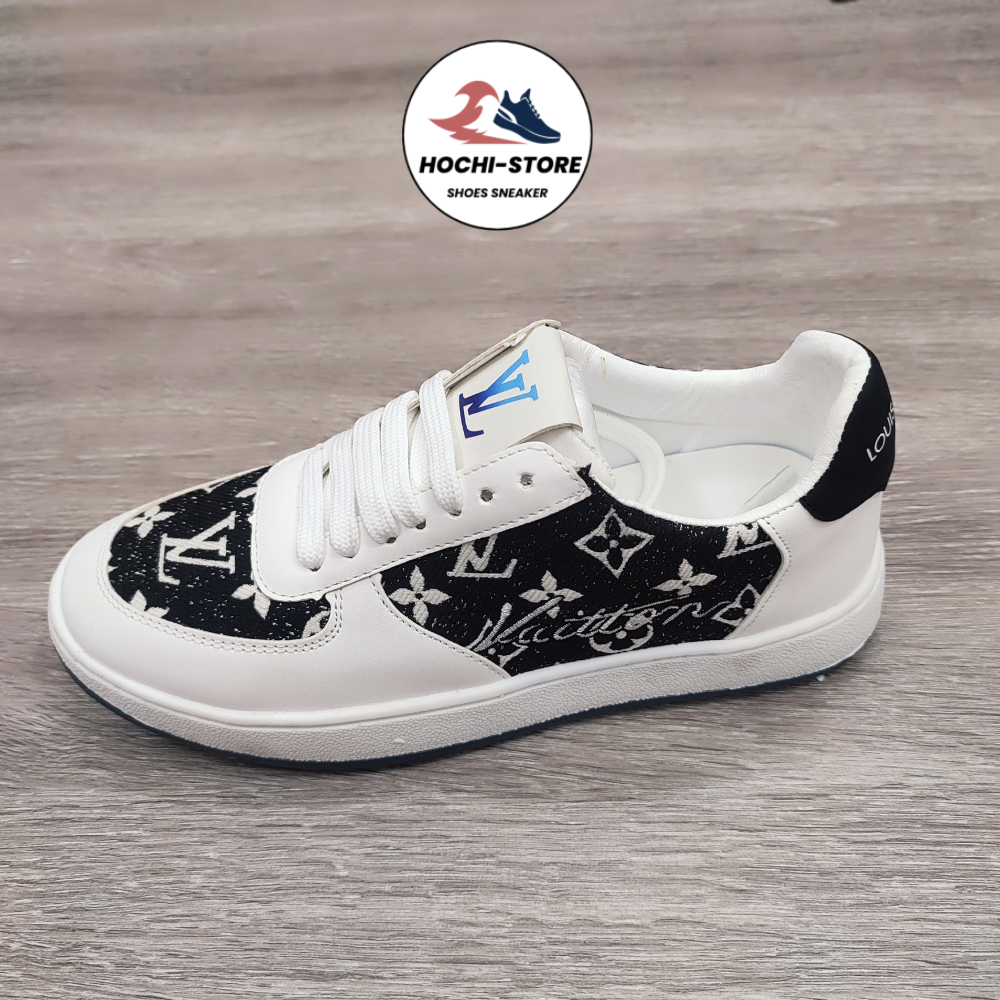 Giày Nam Lv.Giày sneaker thể thao họa tiết thêu chữ.Đế cao su hai lớp chuẩn đi êm chân.có gam màu dễ phối đồ full bilbox